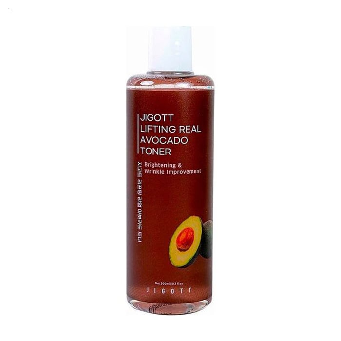 Антивіковий тонер для обличчя Jigott Lifting Real Avocado Toner з екстрактом авокадо, 300 мл