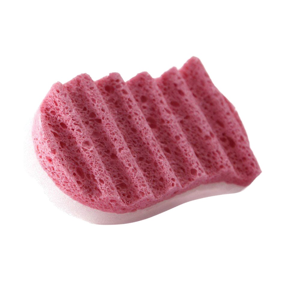Мочалка подвійної дії MARTINI SPA Cellulose Sponge With Exfoliating целюлозна, червона (0433PBO)