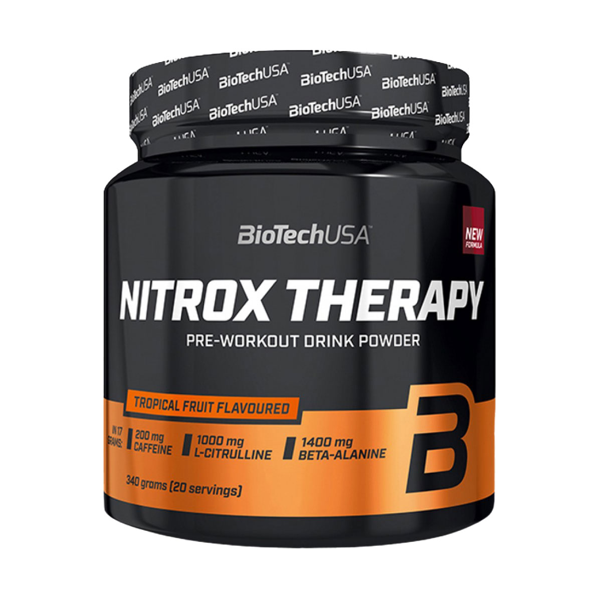 Передтренувальний комплекс BioTechUSA Nitrox Therapy Тропічні фрукти, в порошку, 340 г