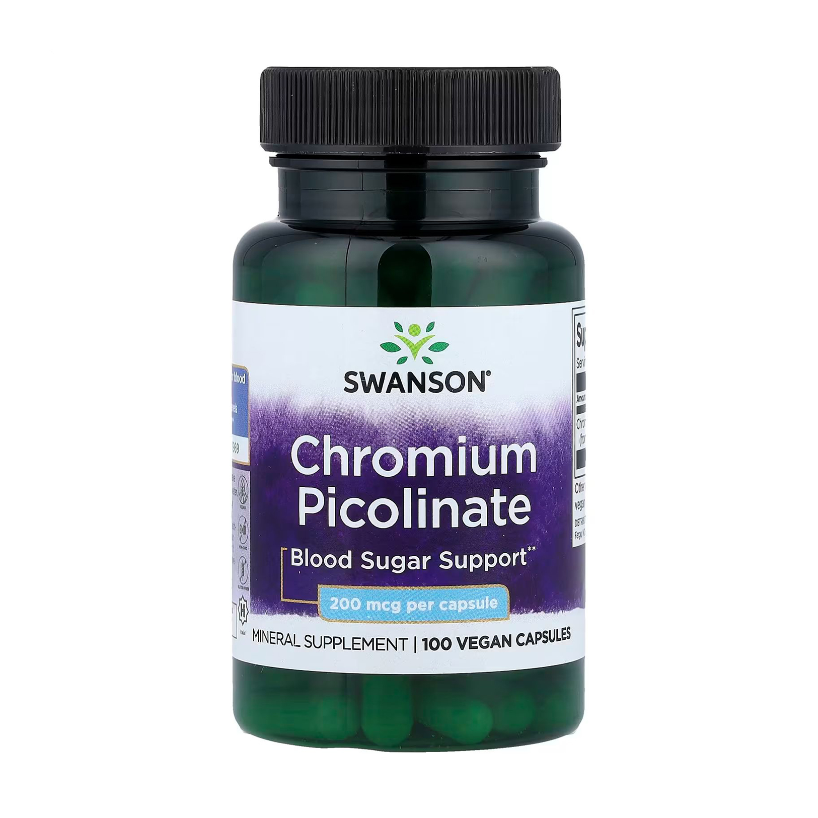Піколінат хрому Swanson Chromium Picolinate 200 мкг, 100 капсул
