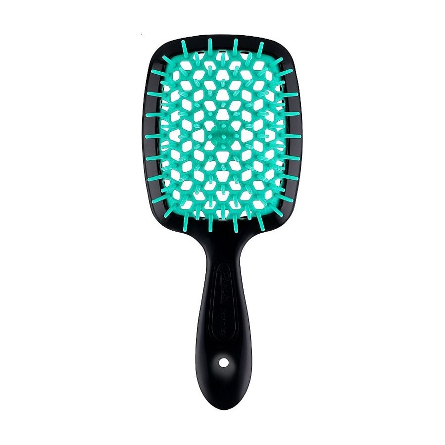 Щітка для волосся Janeke Superbrush Small чорна з бірюзовим (71SP234 TFF)